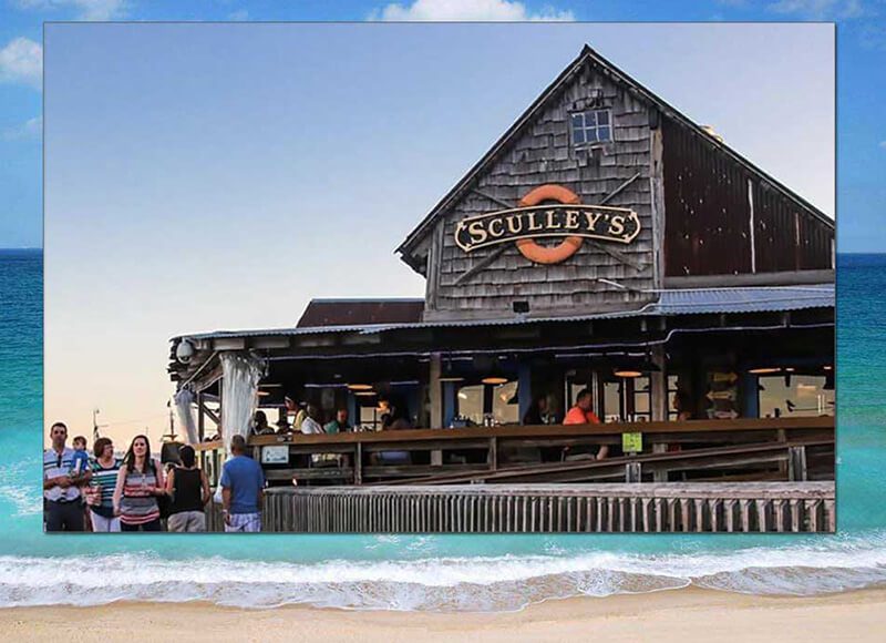 A fullshot of the Sculley's Restaurant front view.